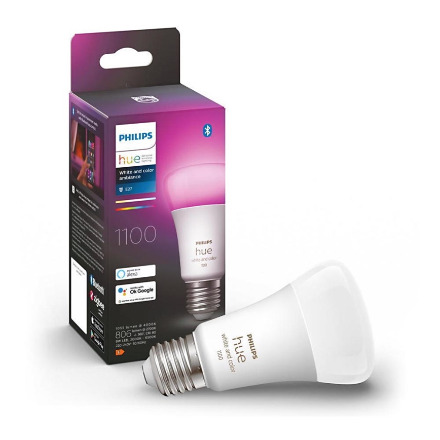 LED Zatemnitvena žarnica Philips Hue White And Color Ambiance A60 E27/9W/230V 2000-6500K