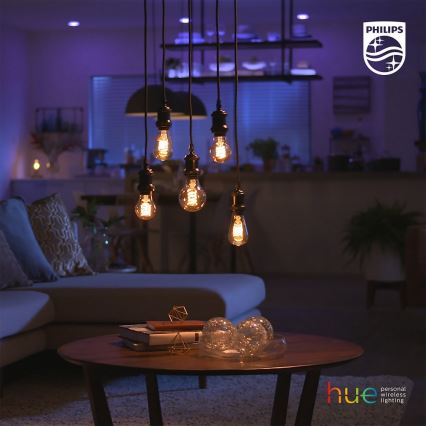 LED Zatemnitvena žarnica Philips Hue WHITE FILAMENT G93 E27/7W/230V 2100K