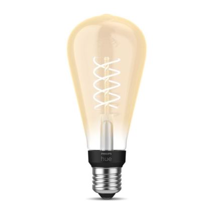 LED Zatemnitvena žarnica Philips Hue WHITE FILAMENT ST72 E27/7W/230V 2100K