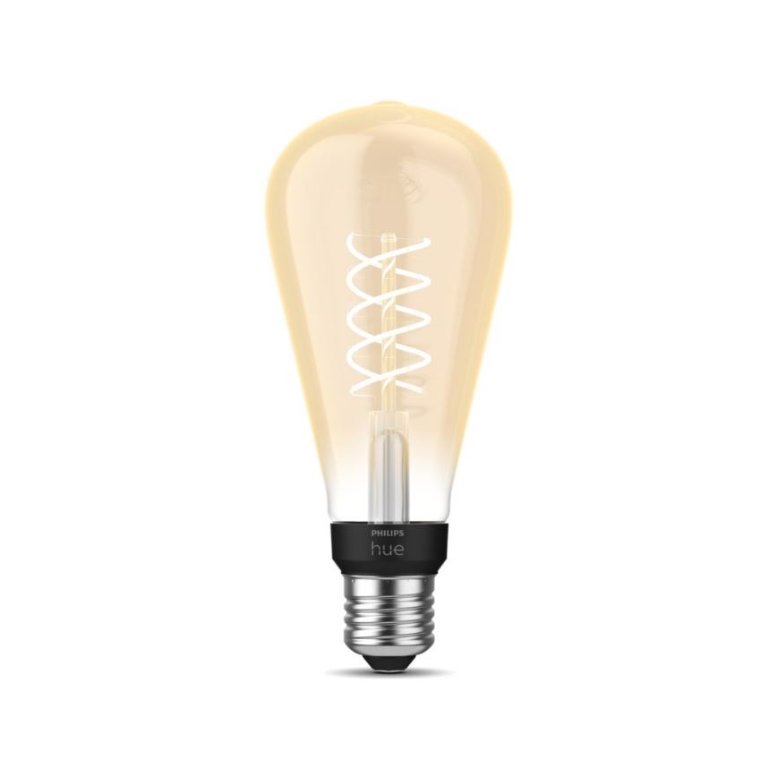 LED Zatemnitvena žarnica Philips Hue WHITE FILAMENT ST72 E27/7W/230V 2100K