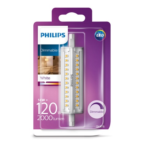 LED Zatemnitvena žarnica Philips R7s/14W/230V 3000K 118mm