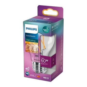 LED Zatemnitvena žarnica Philips Warm Glow A60 B22/7W/230V 2200-2700K CRI 90