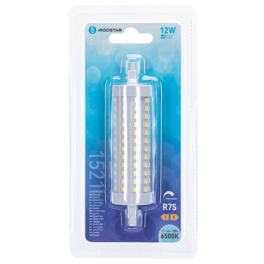 LED Zatemnitvena žarnica R7s/12W/230V 6500K - Aigostar