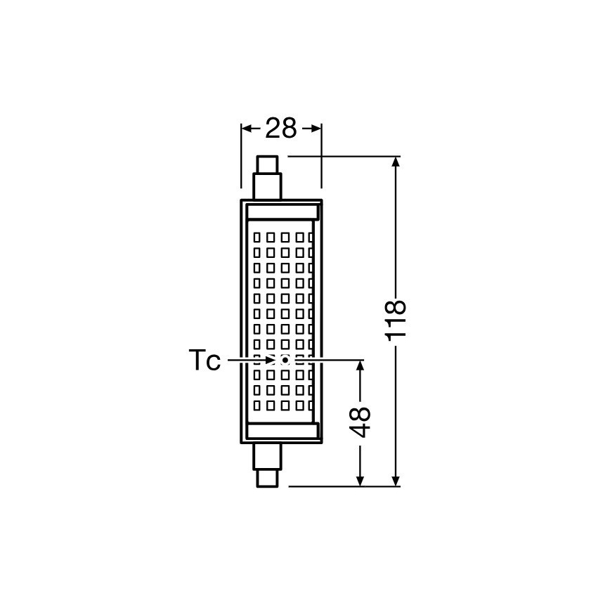 LED Zatemnitvena žarnica R7s/18,2W/230V 2700K 118 mm - Osram