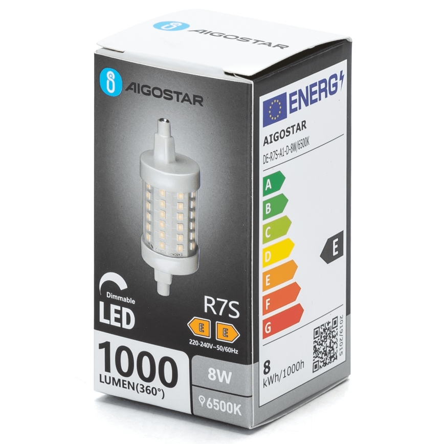 LED Zatemnitvena žarnica R7s/8W/230V 6500K - Aigostar