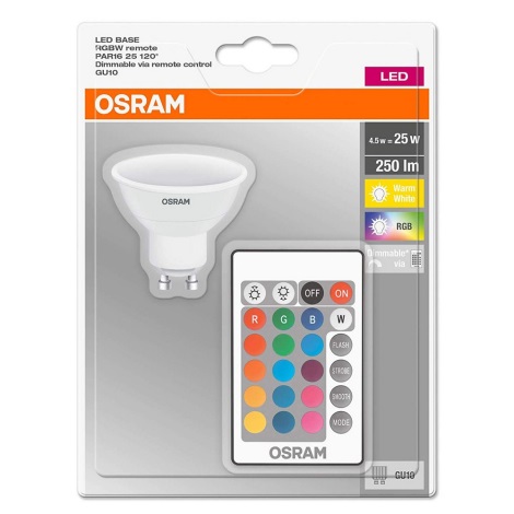 LED Zatemnitvena žarnica RGB GU10/4,5W/230V - Osram