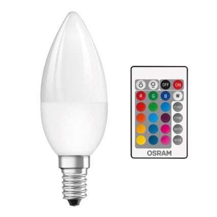 LED Zatemnitvena žarnica RGB STAR E14/4,5W/230V 2700K – Osram