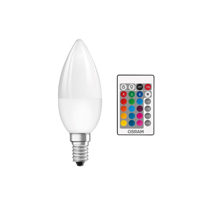 LED Zatemnitvena žarnica RGB STAR E14/4,5W/230V 2700K – Osram