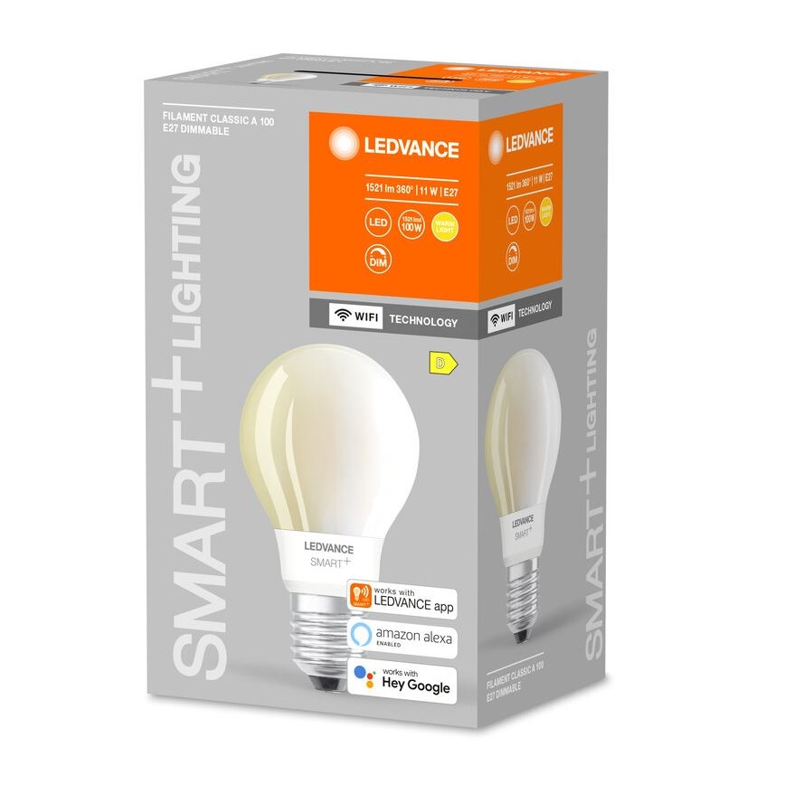 LED Zatemnitvena žarnica SMART+ FILAMENT E27/11W/230V 2700K Wi-Fi - Ledvance