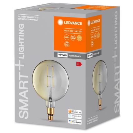 LED Zatemnitvena žarnica SMART+ GLOBE G200 E27/6W/230V 2500K Wi-Fi - Ledvance