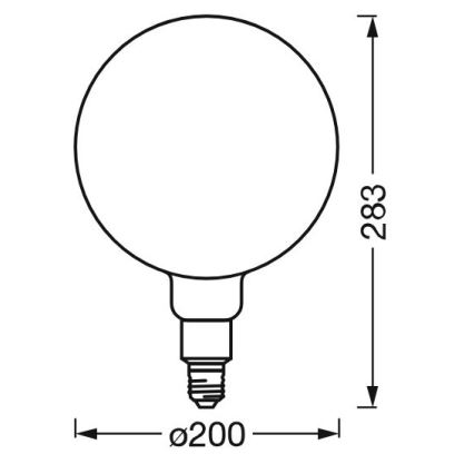 LED Zatemnitvena žarnica SMART+ GLOBE G200 E27/6W/230V 2500K Wi-Fi - Ledvance