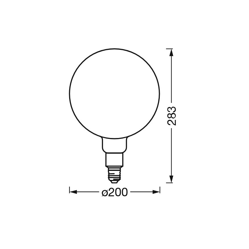 LED Zatemnitvena žarnica SMART+ GLOBE G200 E27/6W/230V 2500K Wi-Fi - Ledvance