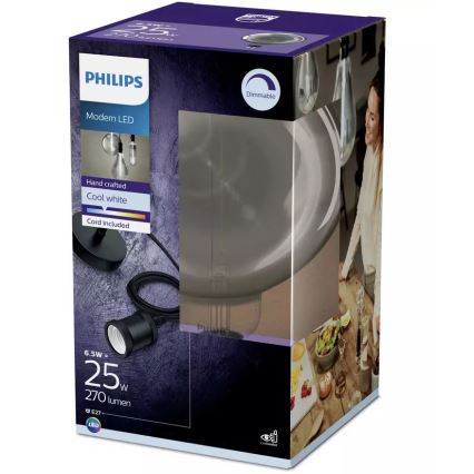 LED Zatemnitvena žarnica SMOKY VINTAGE Philips E27/6,5W/230V 4000K