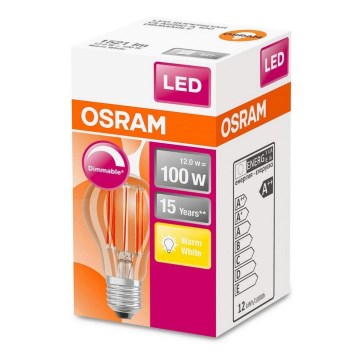 LED Zatemnitvena žarnica VINTAGE E27/12W/230V 2700K - Osram