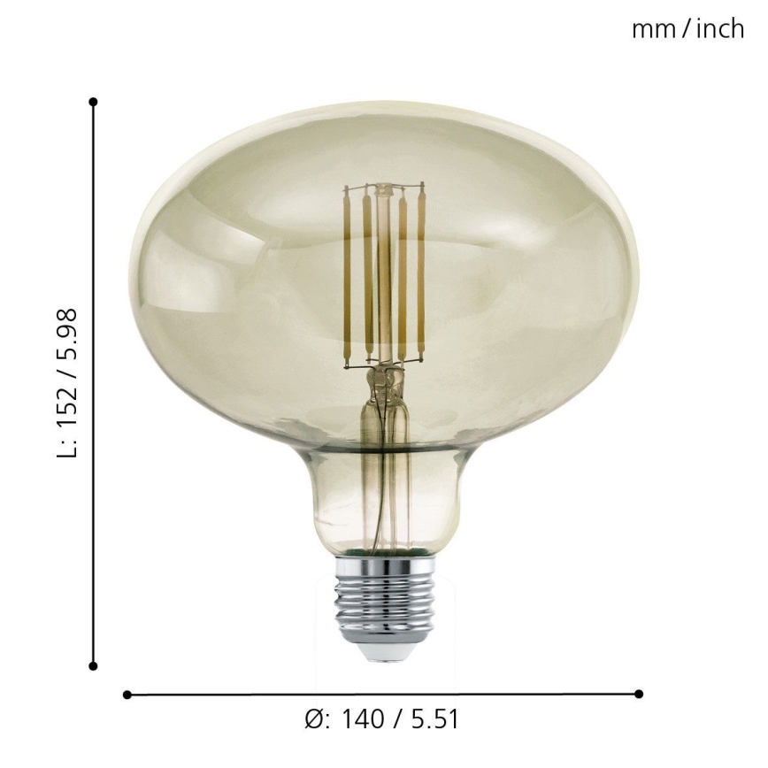 LED Zatemnitvena žarnica VINTAGE E27/4W/230V 3000K - Eglo 12599