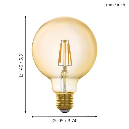 LED Zatemnitvena žarnica E27/5,5W/230V 2200K - Eglo