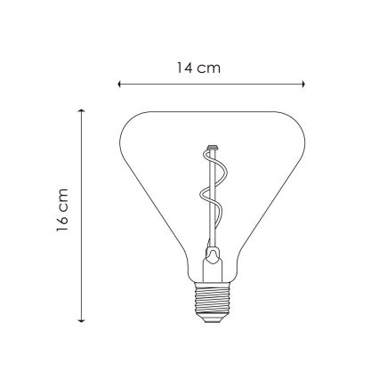 LED Zatemnitvena žarnica VINTAGE EDISON E27/3W/230V 1800K