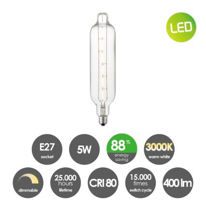 LED Zatemnitvena žarnica VINTAGE EDISON E27/5W/230V 3000K