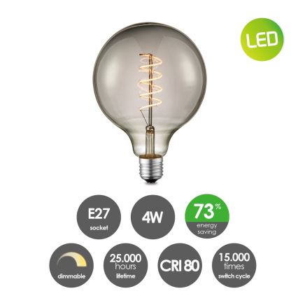 LED Zatemnitvena žarnica VINTAGE EDISON G125 E27/4W/230V 2200K
