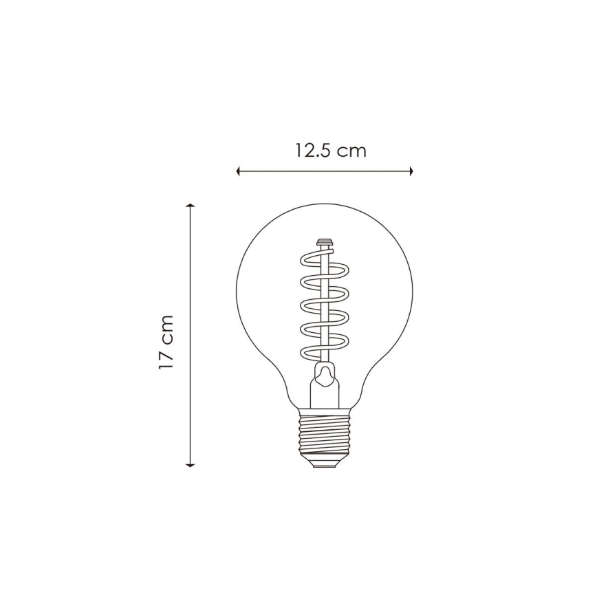 LED Zatemnitvena žarnica VINTAGE EDISON G125 E27/4W/230V 2200K