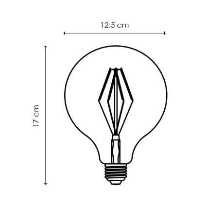 LED Zatemnitvena žarnica VINTAGE EDISON G125 E27/4W/230V 2700K