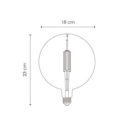 LED Zatemnitvena žarnica VINTAGE EDISON G180 E27/4W/230V 2700K