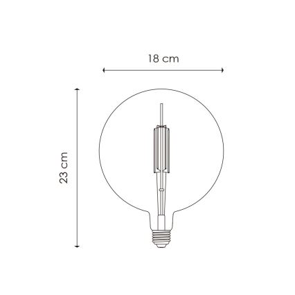 LED Zatemnitvena žarnica VINTAGE EDISON G180 E27/4W/230V 2700K