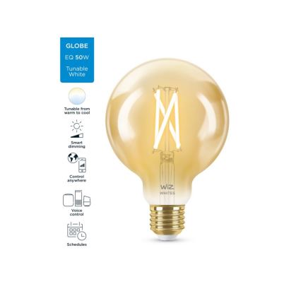 LED Zatemnitvena žarnica VINTAGE FILAMENT G95 E27/6,7W/230V 2000-5000K CRI 90 Wi-Fi - WiZ