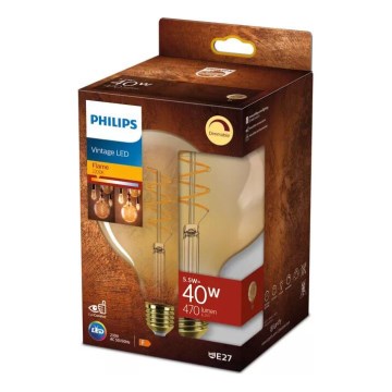 LED Zatemnitvena žarnica VINTAGE Philips G125 E27/5,5W/230V 2200K