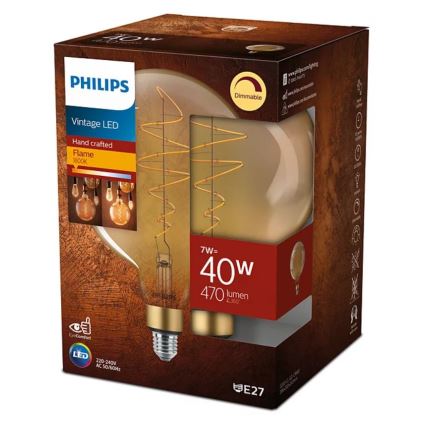 LED Zatemnitvena žarnica VINTAGE Philips G200 E27/7W/230V 2000K
