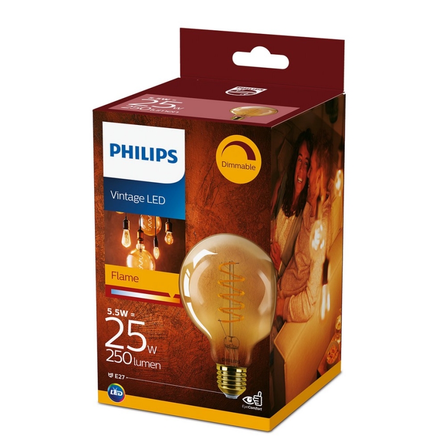 LED Zatemnitvena žarnica VINTAGE Philips G93 E27/4W/230V 1800K
