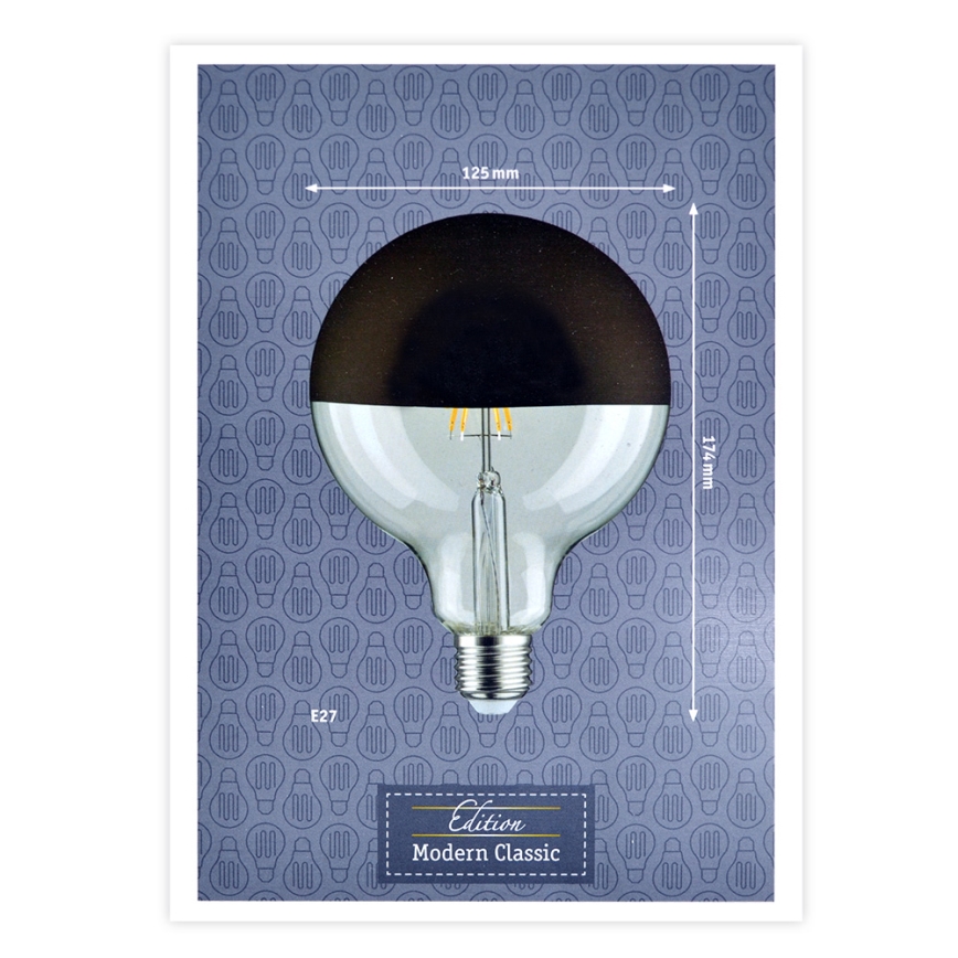 LED Zatemnitvena žarnica z zrcalnim sferičnim pokrovom G125 E27/6,5W/230V 2700K - Paulmann 28679