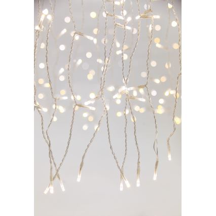 LED Zatemnitven zunanji Božična zavesa CURTAIN 360xLED/8,4W/230V 2x2 m IP44 topla bela + Daljinski upravljalnik