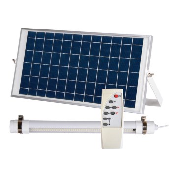 LED Zatemnitvena zunanja cev s senzorjem mraka in solarni panel JIMMY 40W/5000 mAh 3,7V 6000K IP65 + Daljinski upravljalnik