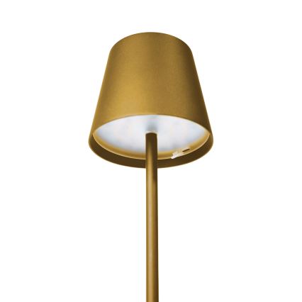 LED zatemnitvena zunanja polnilna namizna svetilka LED/4W/4000 mAh 3000/4000/5500K IP44 zlata