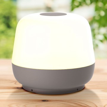 LED Zatemnitvena zunanja namizna svetilka na dotik SAMBA LED/1,2W/5V USB 1200 mAh IP44 siva