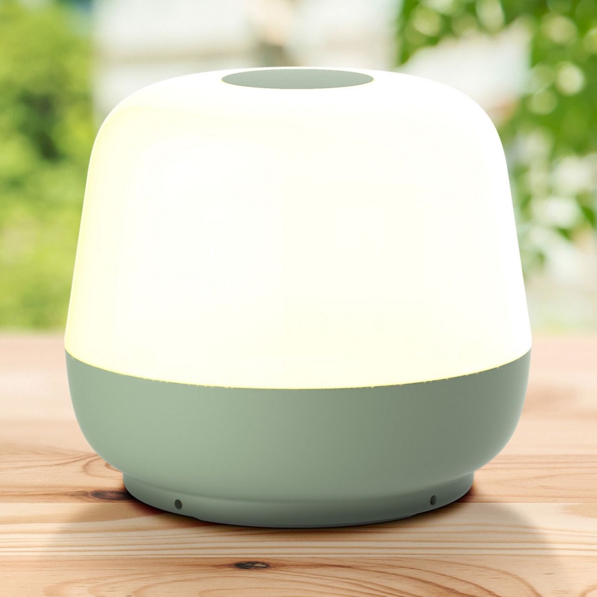 LED Zatemnitvena zunanja namizna svetilka na dotik SAMBA LED/1,2W/5V USB 1200 mAh IP44 zelena