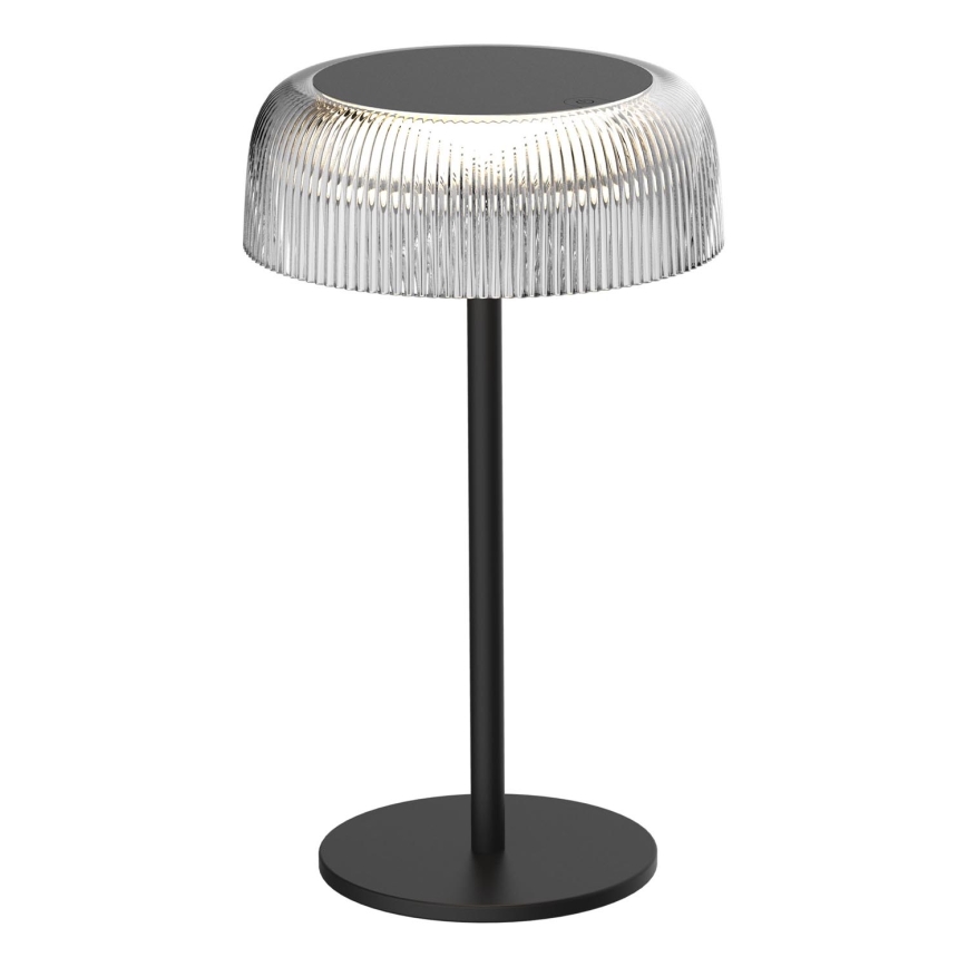 LED Zatemnitvena zunanja namizna svetilka na dotik TRYPOLIS LED/2W/5V USB 1800 mAh IP44 črna