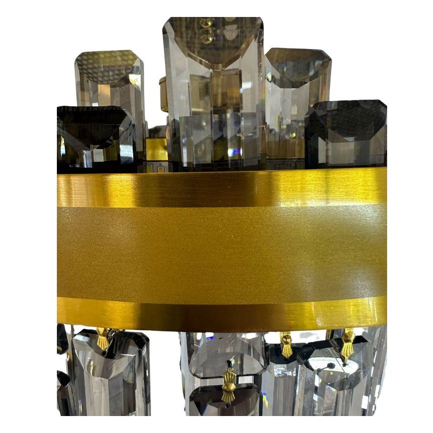 LED Zatemnitveni kristalni lestenec na drogu LED/80W/230V 3000-6500K + Daljinski upravljalnik