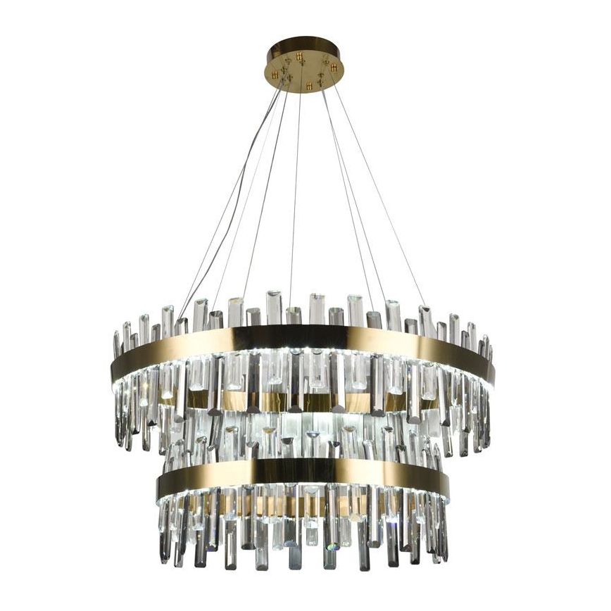 LED Zatemnitveni kristalni lestenec na vrvici LED/190W/230V 3000-6500K + Daljinski upravljalnik