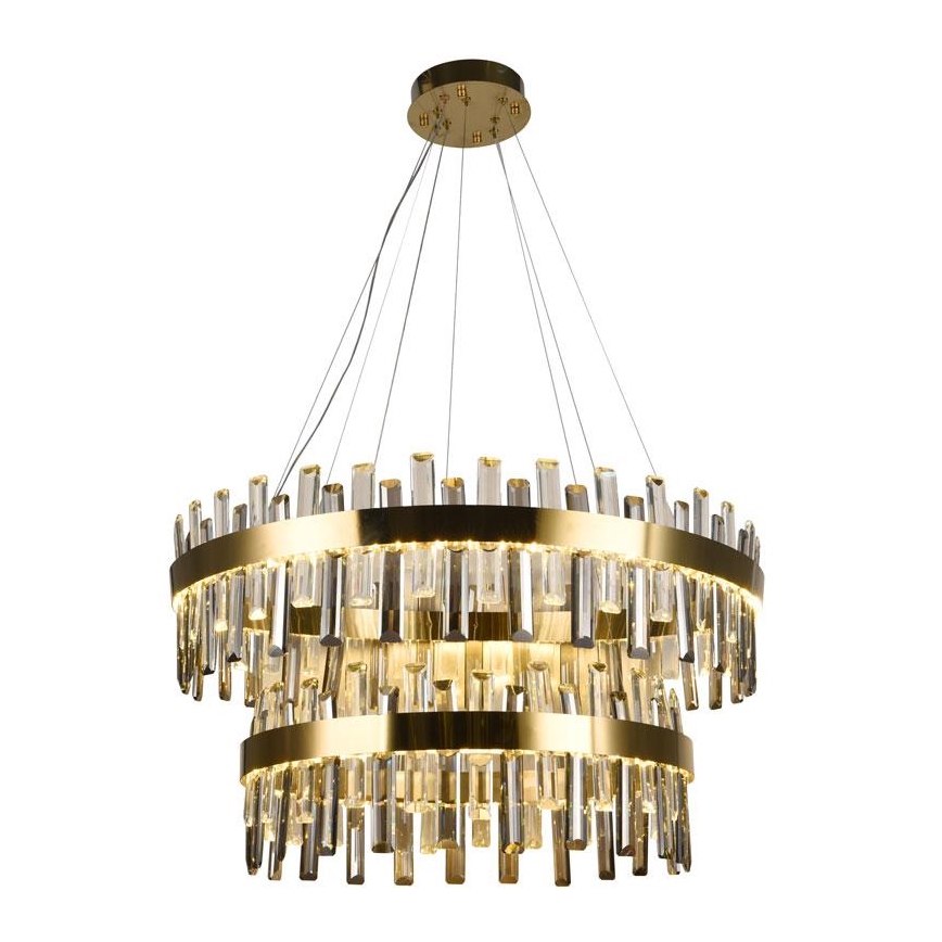 LED Zatemnitveni kristalni lestenec na vrvici LED/190W/230V 3000-6500K + Daljinski upravljalnik