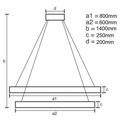 LED Zatemnitveni kristalni lestenec na vrvici LED/190W/230V 3000-6500K + Daljinski upravljalnik