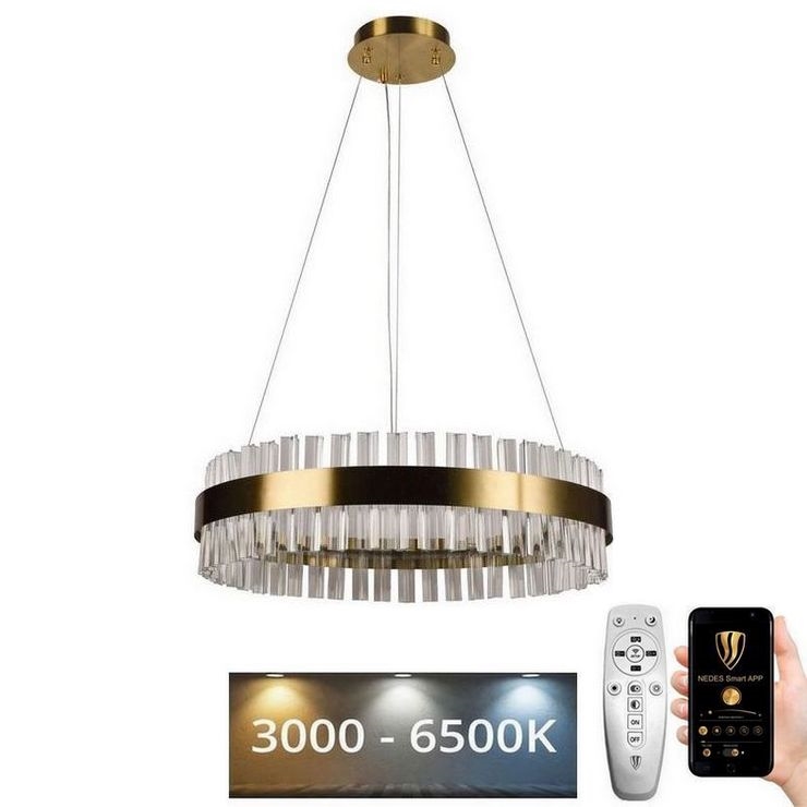 LED Zatemnitveni kristalni lestenec na vrvici LED/40W/230V 3000-6500K + Daljinski upravljalnik