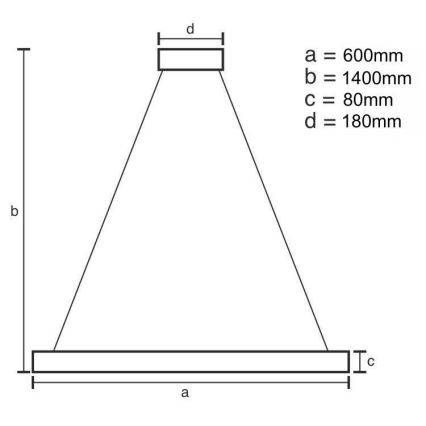 LED Zatemnitveni kristalni lestenec na vrvici LED/40W/230V 3000-6500K + Daljinski upravljalnik