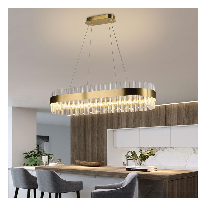 LED Zatemnitveni kristalni lestenec na vrvici LED/45W/230V 3000-6500K + Daljinski upravljalnik
