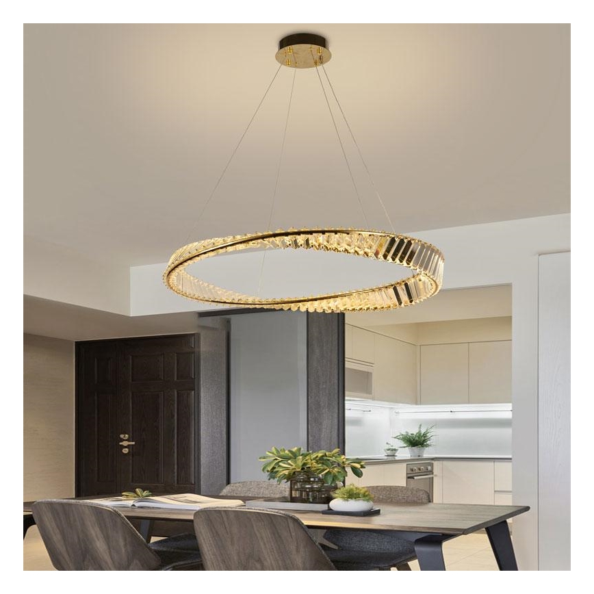 LED Zatemnitveni kristalni lestenec na vrvici LED/50W/230V 3000-6500K + Daljinski upravljalnik