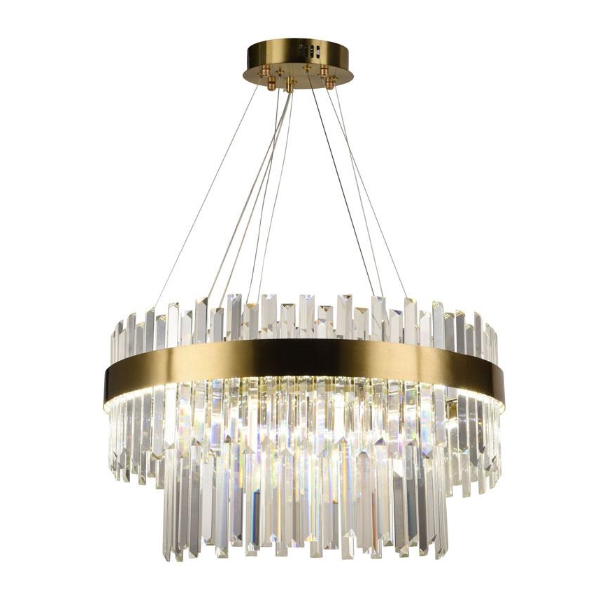 LED Zatemnitveni kristalni lestenec na vrvici LED/80W/230V 3000-6500K + Daljinski upravljalnik