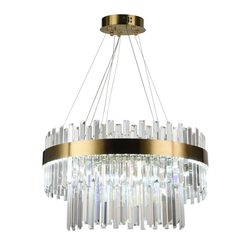 LED Zatemnitveni kristalni lestenec na vrvici LED/80W/230V 3000-6500K + Daljinski upravljalnik