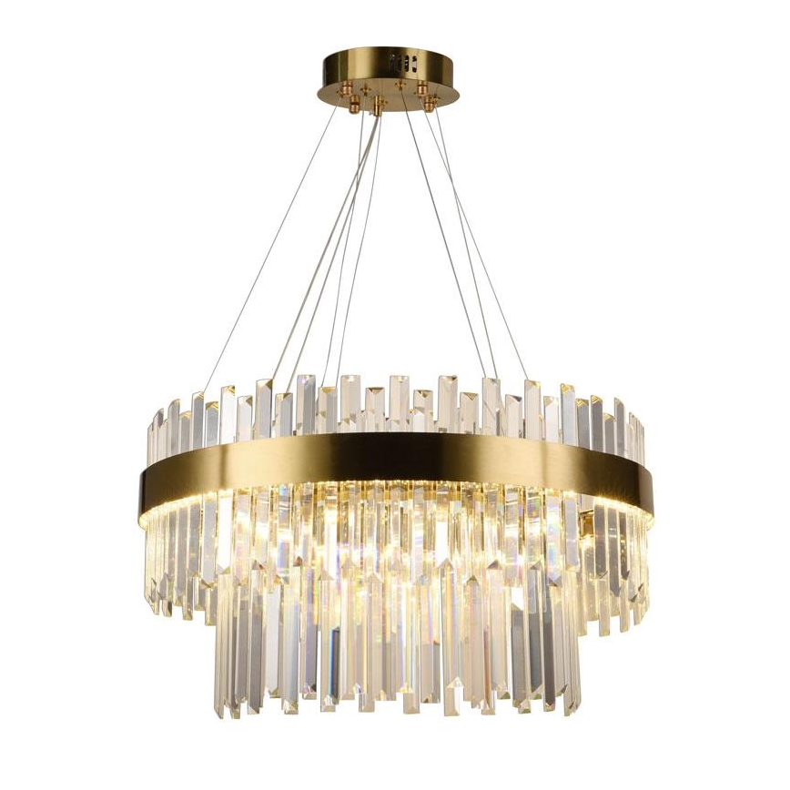 LED Zatemnitveni kristalni lestenec na vrvici LED/80W/230V 3000-6500K + Daljinski upravljalnik