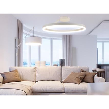 LED Zatemnitveni lestenec LED/40W/230V 3000-6500K bela + Daljinski upravljalnik